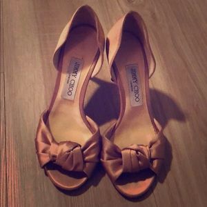 Jimmy Choo D’Orsay Satin Pumps